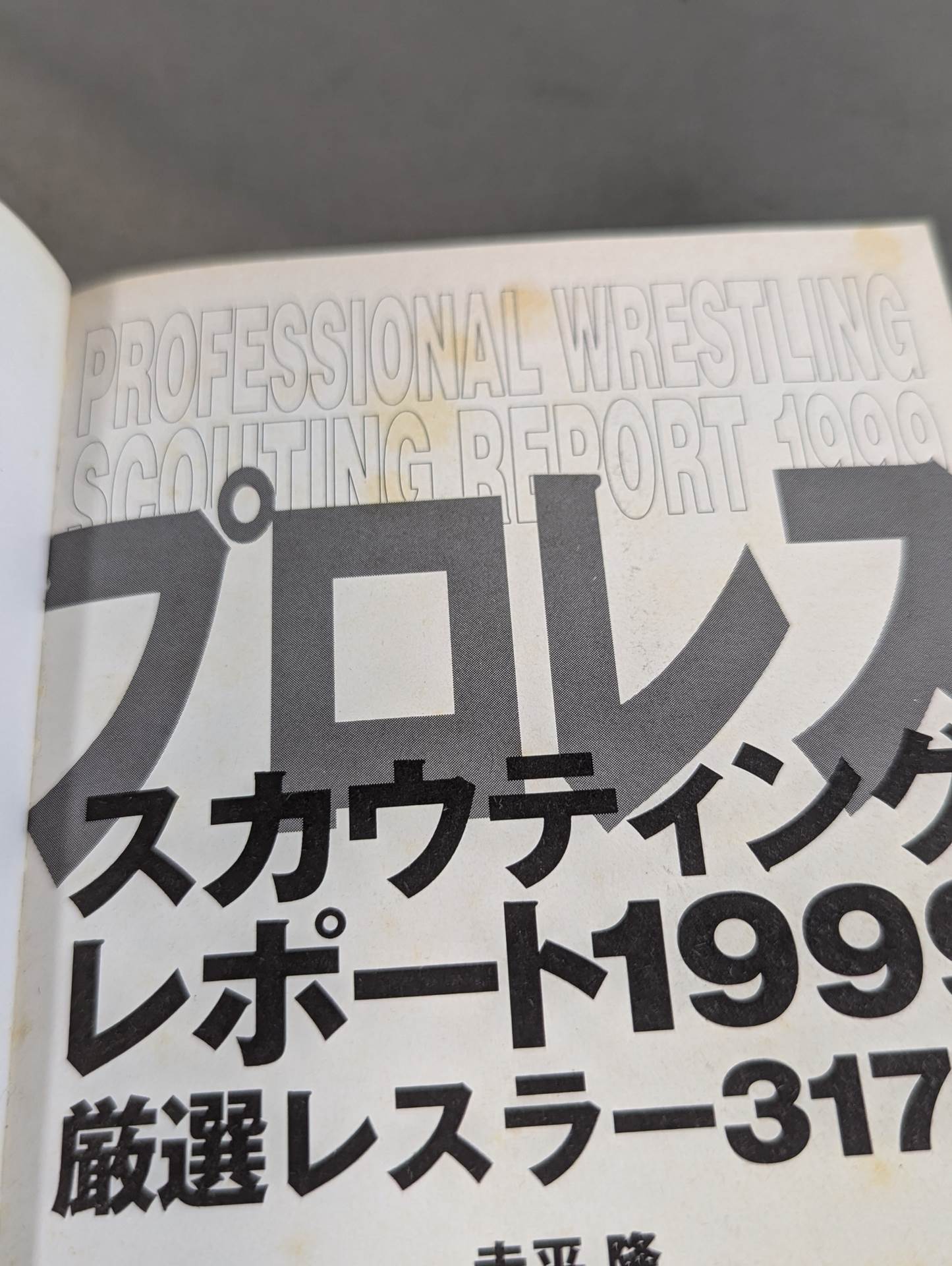 プロレススカウティングレポート1999 厳選レスラー317人