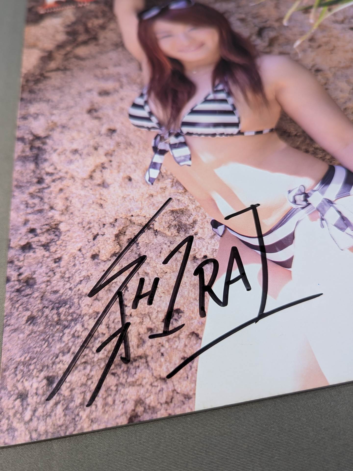 [Io Shirai (Iyo Sky) hand signed autograph 】FOTOLIBRE de Mascara Numero.46