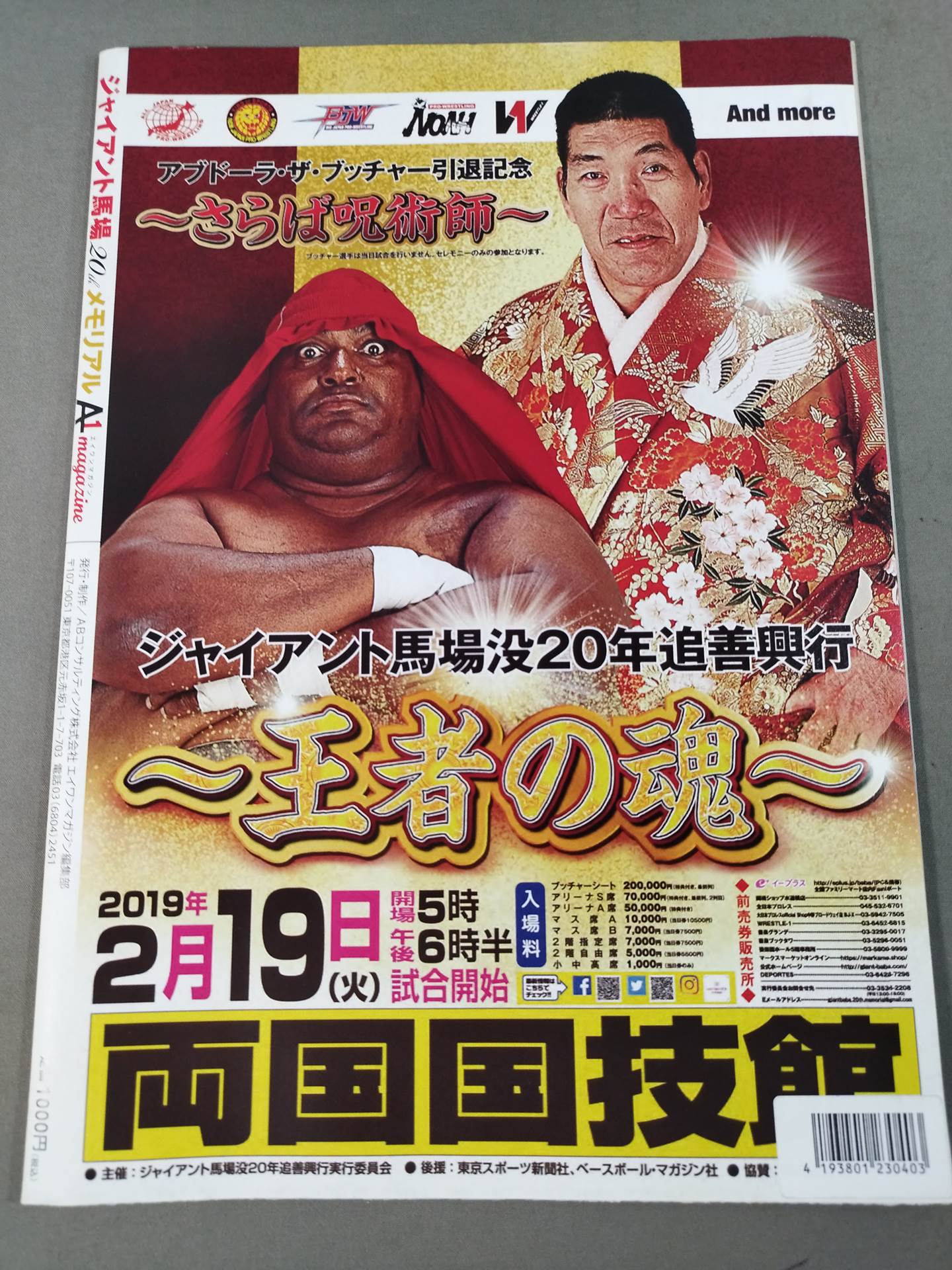 Giant Baba 20th Memorial A1 Poster Magazine