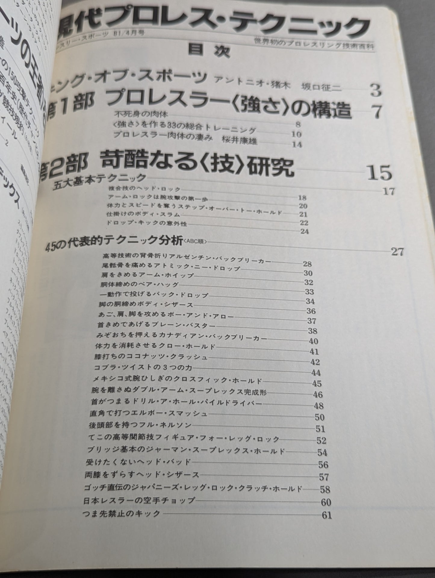 現代プロレステクニック 《保存版》プロフェッショナル・レスリング技術百科