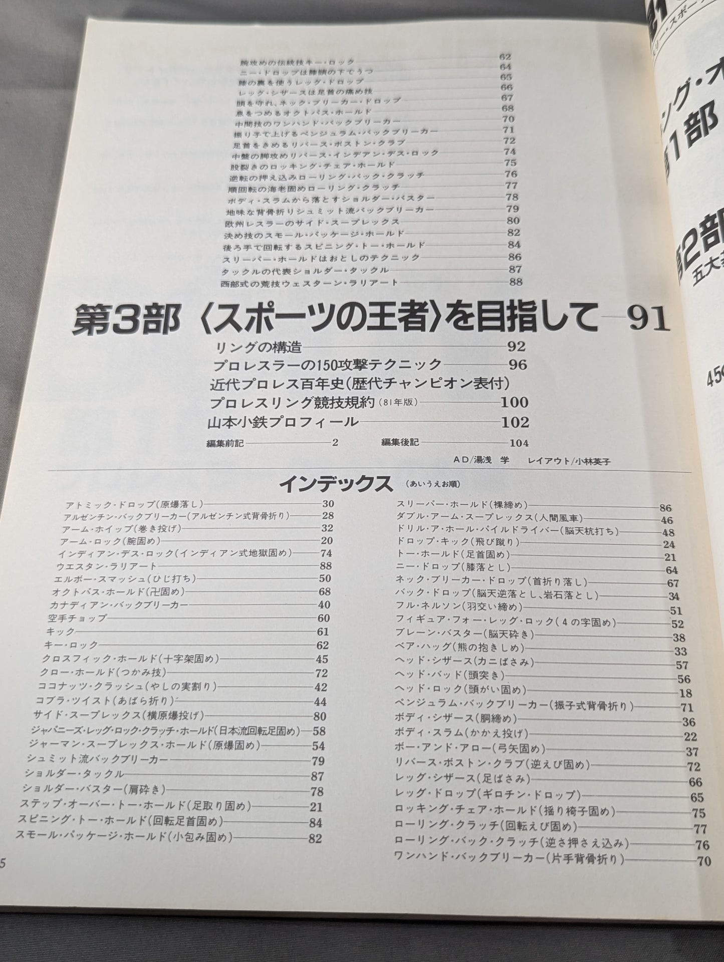 現代プロレステクニック 《保存版》プロフェッショナル・レスリング技術百科