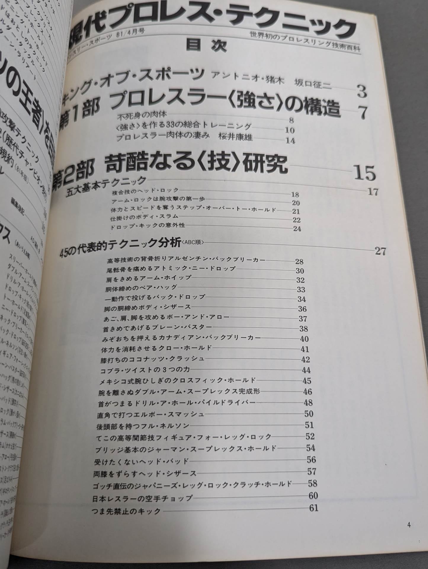 現代プロレステクニック 《保存版》プロフェッショナル・レスリング技術百科