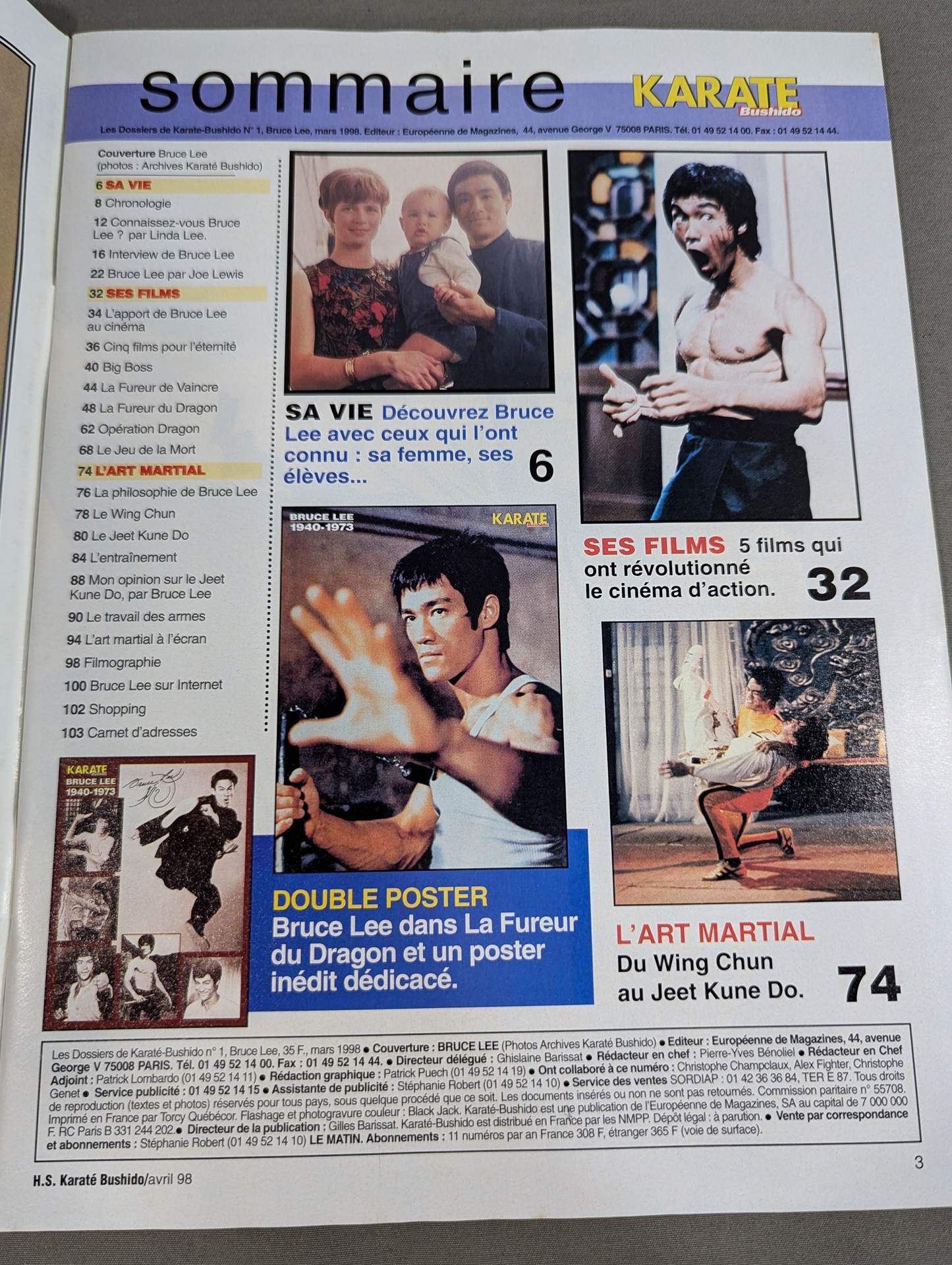 BRUCE LEE NUMERO COLLECTION:Les dossiers de KARATE bushido