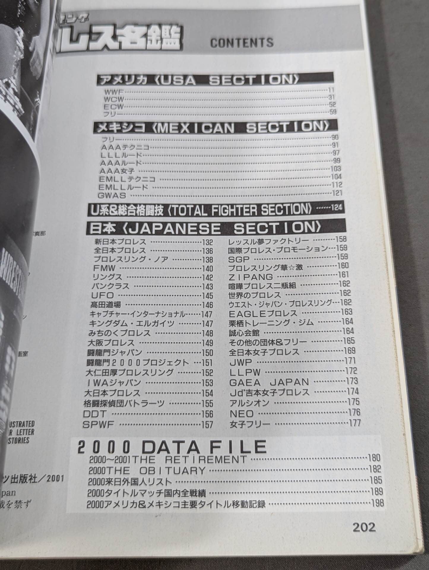 2001ゴング プロレス名鑑
