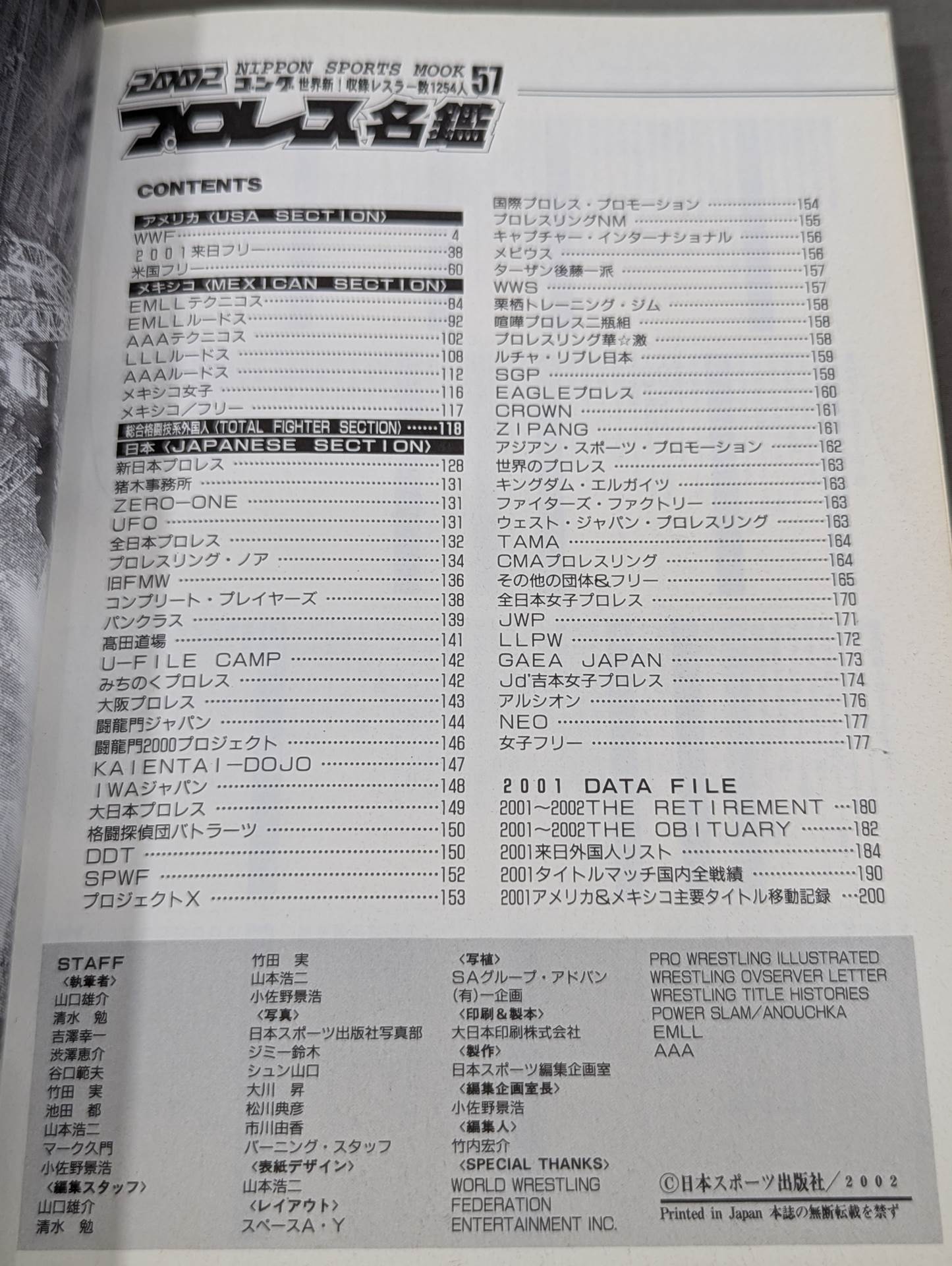 2002ゴング プロレス名鑑
