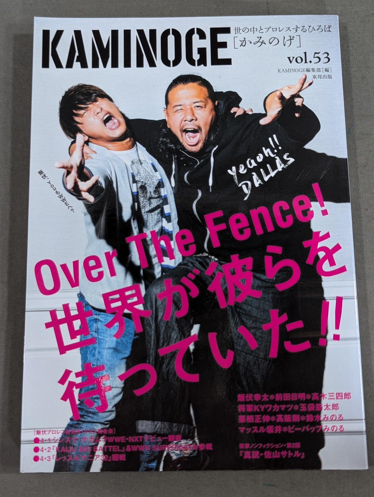 KAMINOGE Vol.53 / Kota Ibushi Intense Research in Dallas!!