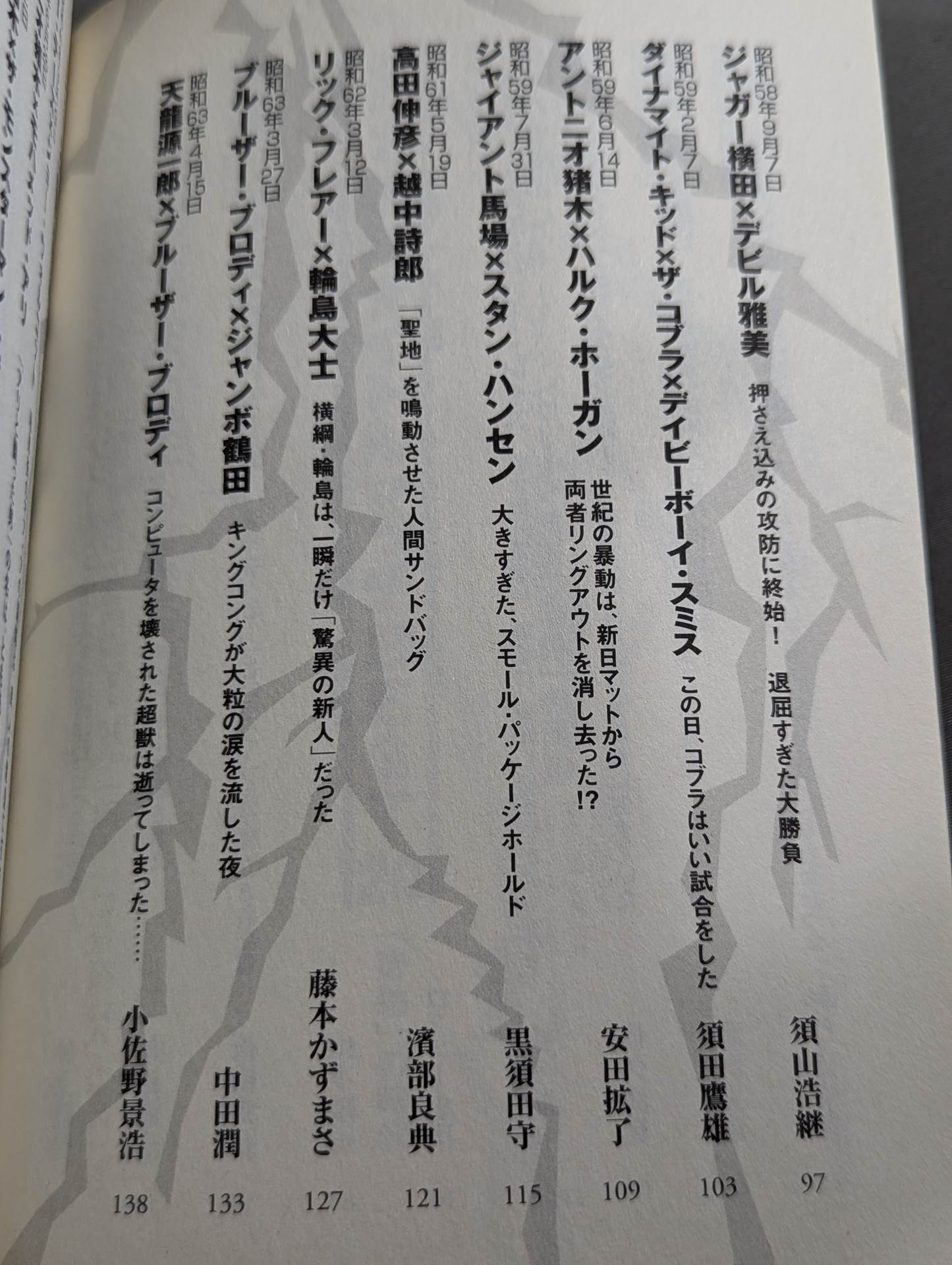 別冊宝島スペシャル 昭和プロレス!名勝負列伝