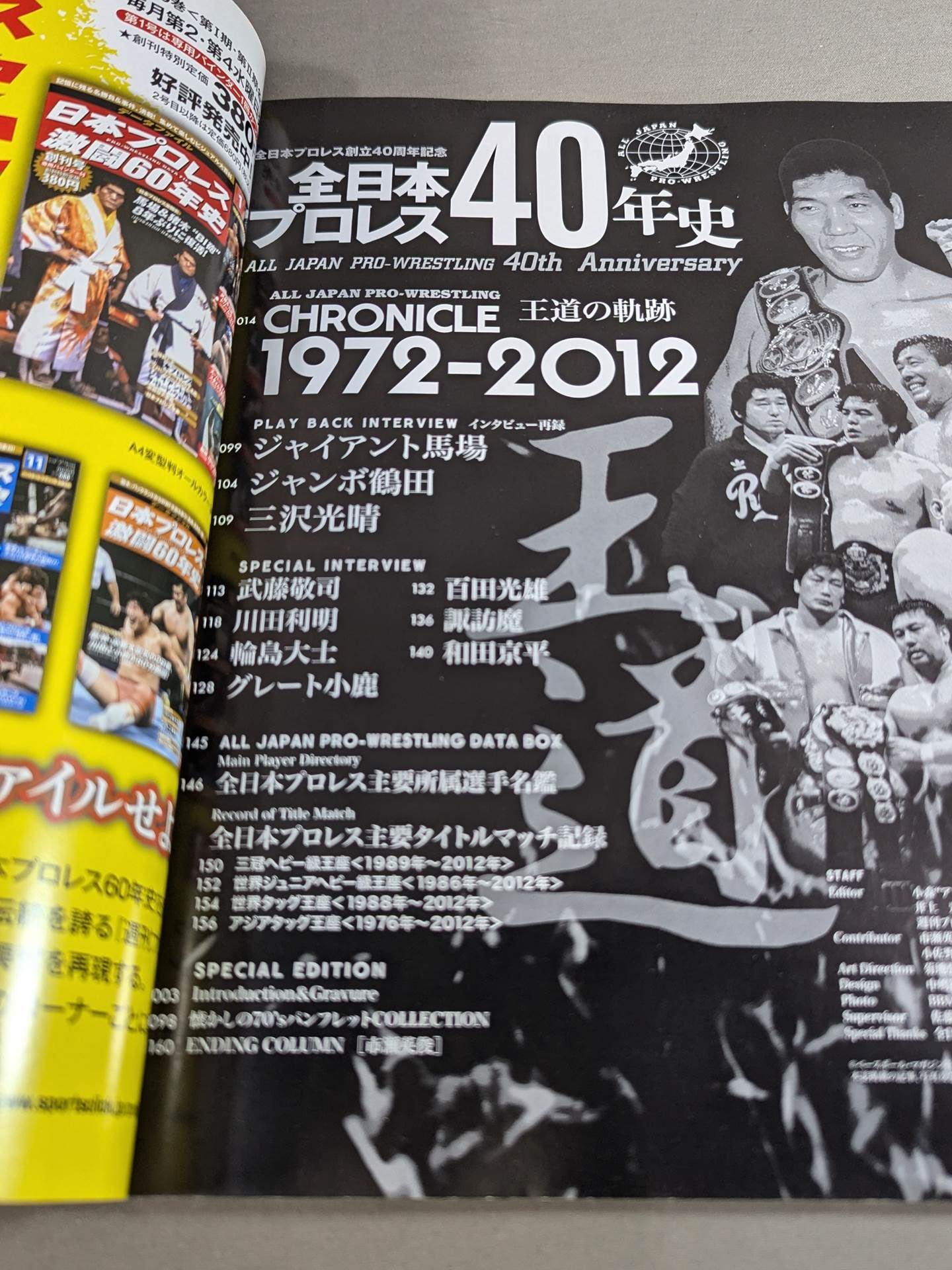 All Japan Pro Wrestling 40th Anniversary All Japan 40 years of Pro Wrestling history