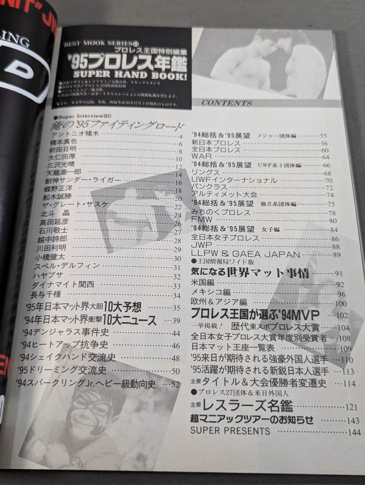 '95 Pro Wrestling Yearbook SUPER HAND BOOK!
