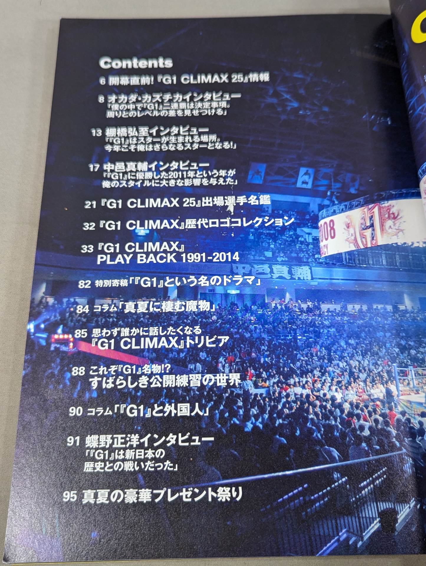 新日本プロレスマガジン G1 CLIMAX 1991-2015 公式ガイド