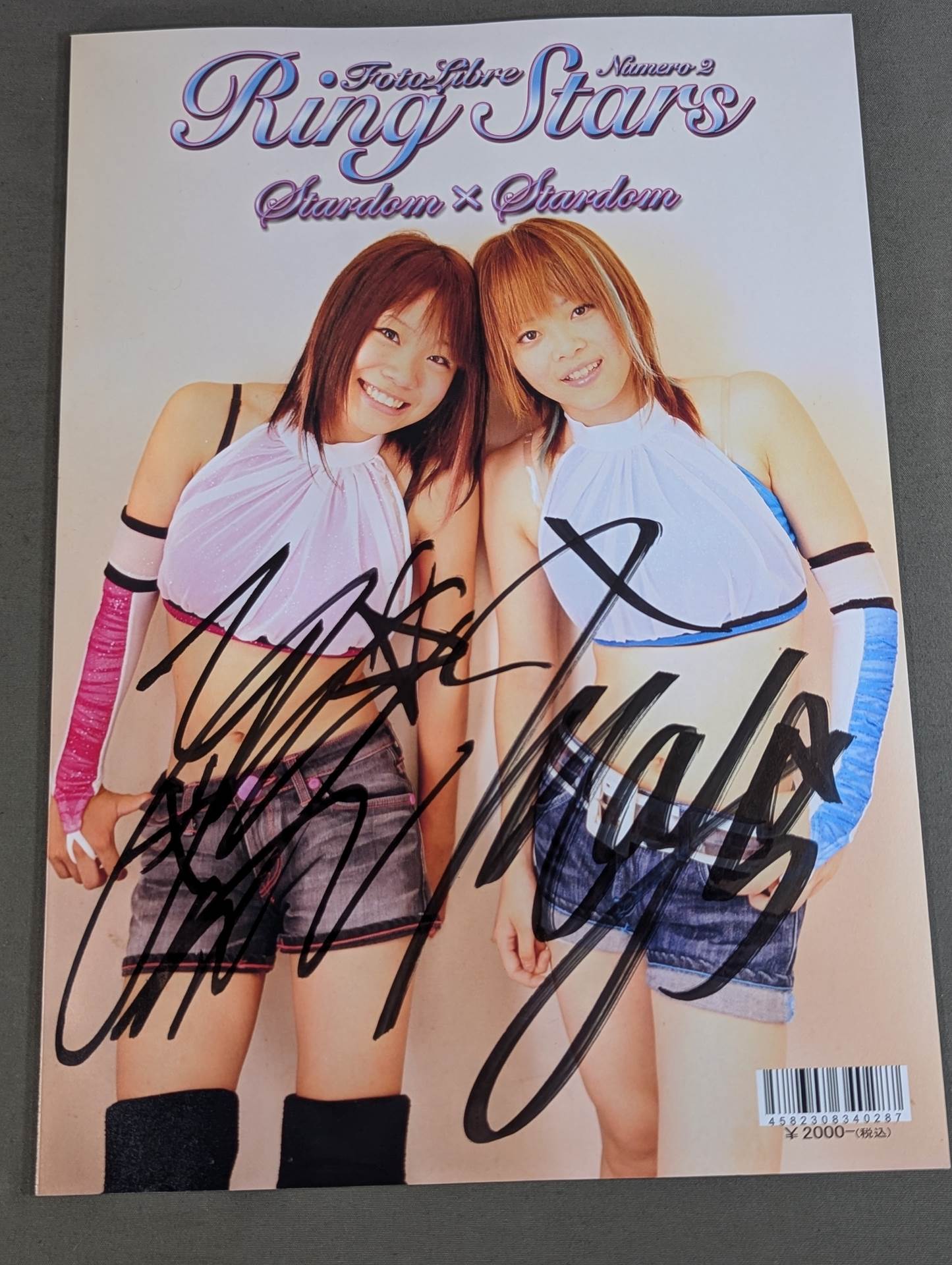 [3 fighters hand signed autograph 】FOTOLIBRE Ring Stars Numero.2