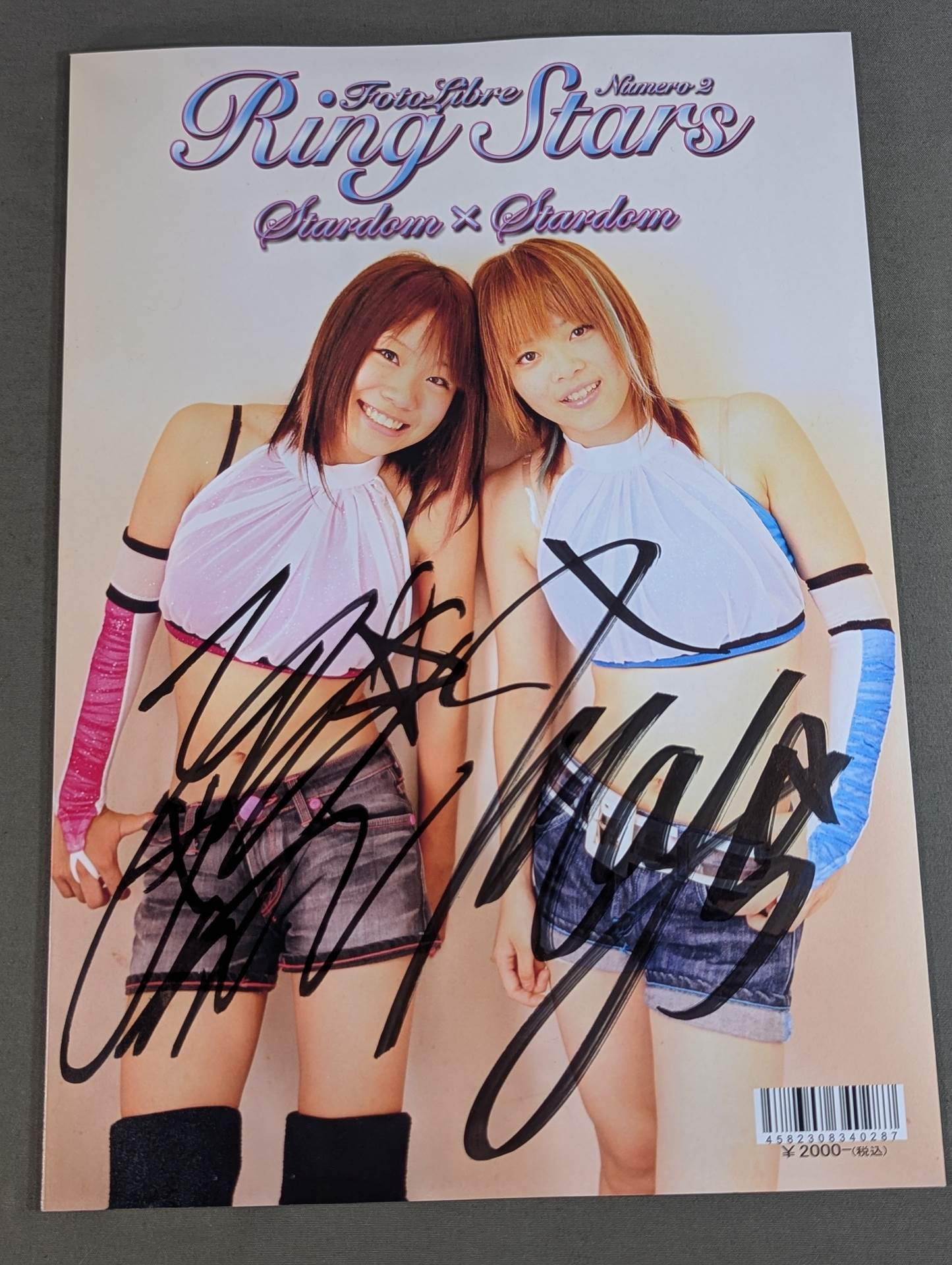 [3 fighters hand signed autograph 】FOTOLIBRE Ring Stars Numero.2