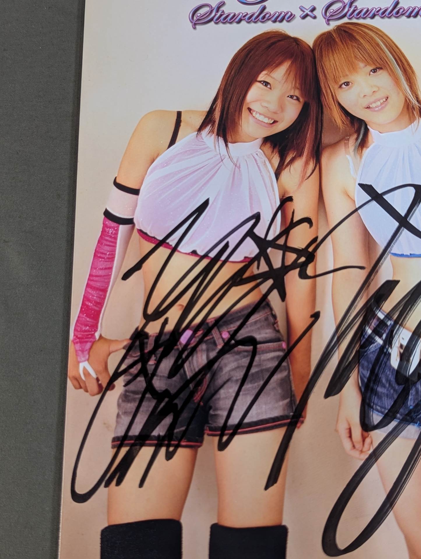 [3 fighters hand signed autograph 】FOTOLIBRE Ring Stars Numero.2