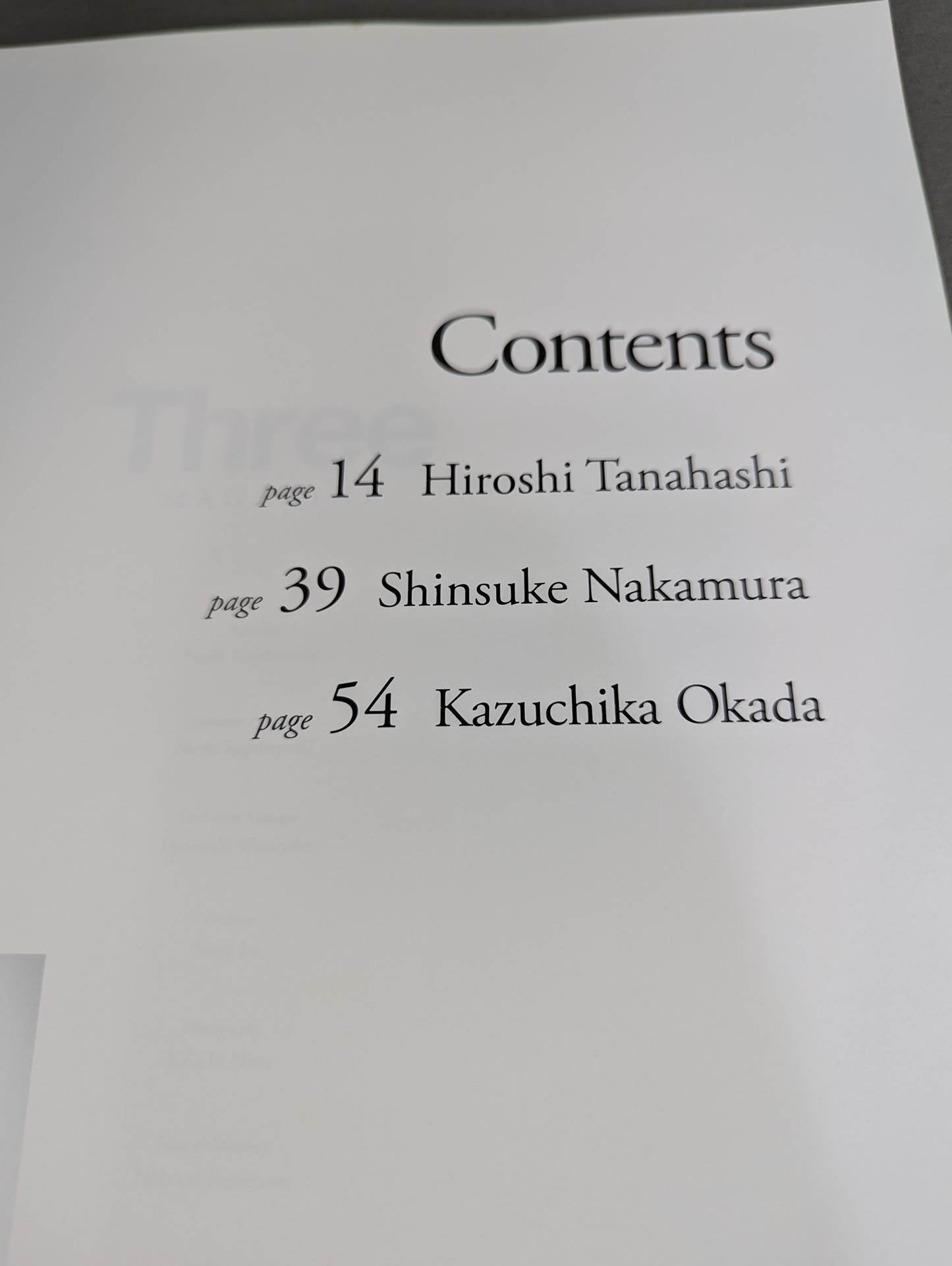Three MAGAZINE Vol.1 (Tanahashi cover ver.)
