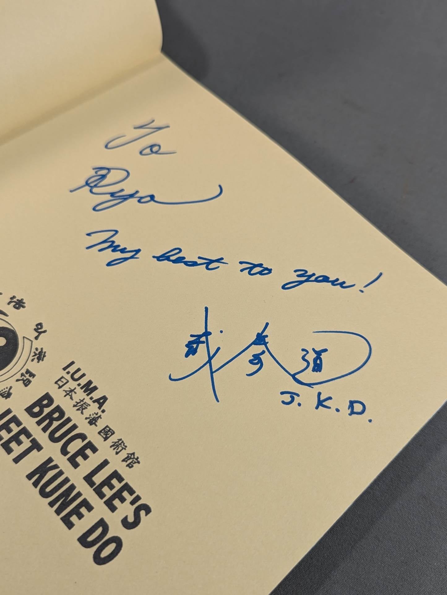 【Nakamura Yorinaga hand signed autograph 】The strongest! Bruce Lee  The Ultimate Martial Arts of the God of Fighting