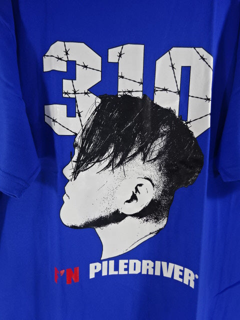 佐藤光留「310 F’N PILEDRIVER」Tシャツ(ブルー)