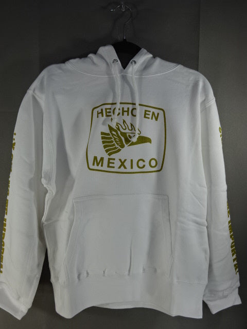 エル・デスペラード「ESTILO MEXICANO」プルオーバーパーカー(ホワイト×ゴールド)