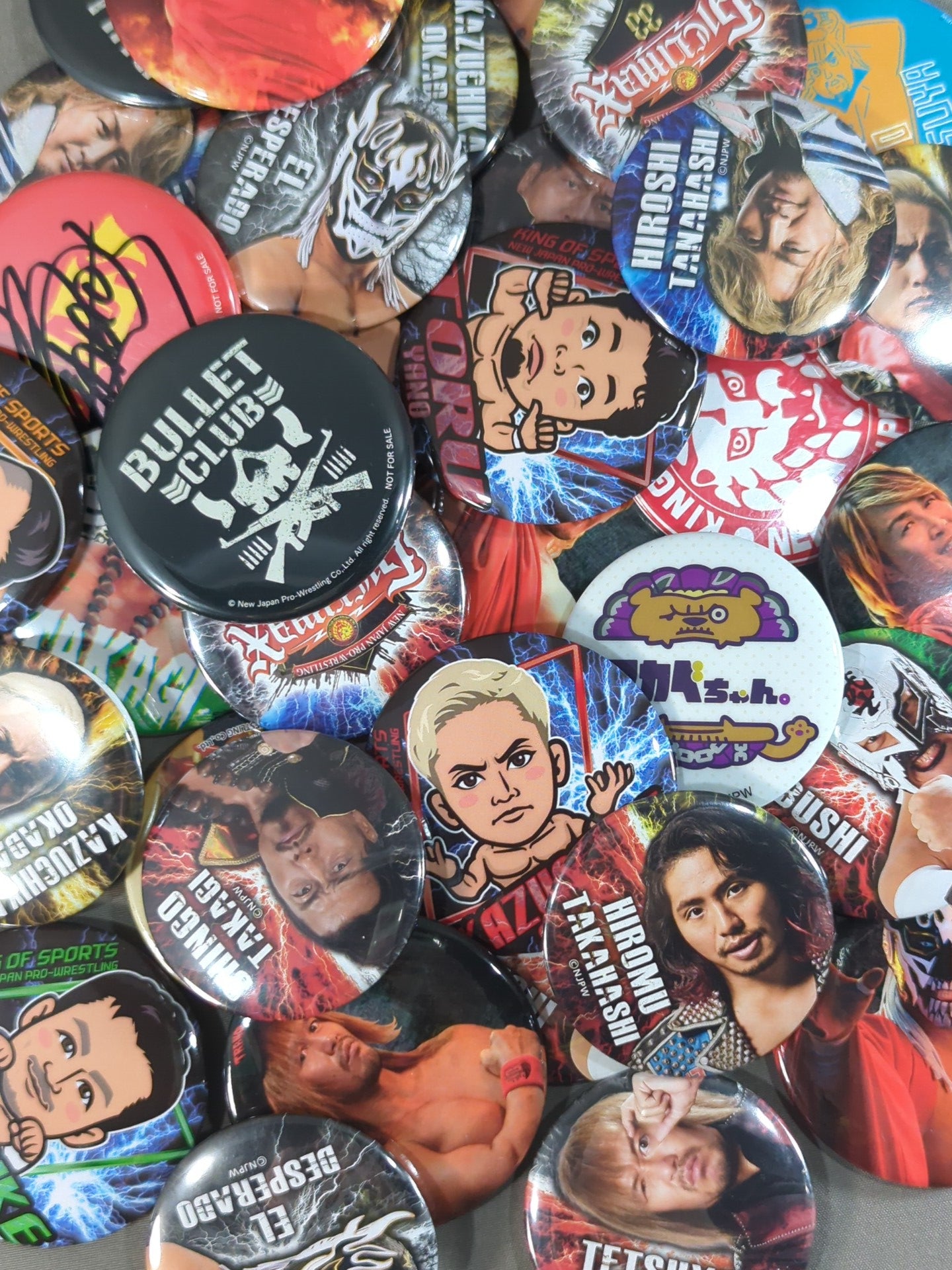 新日本プロレス 缶バッジいろいろセット