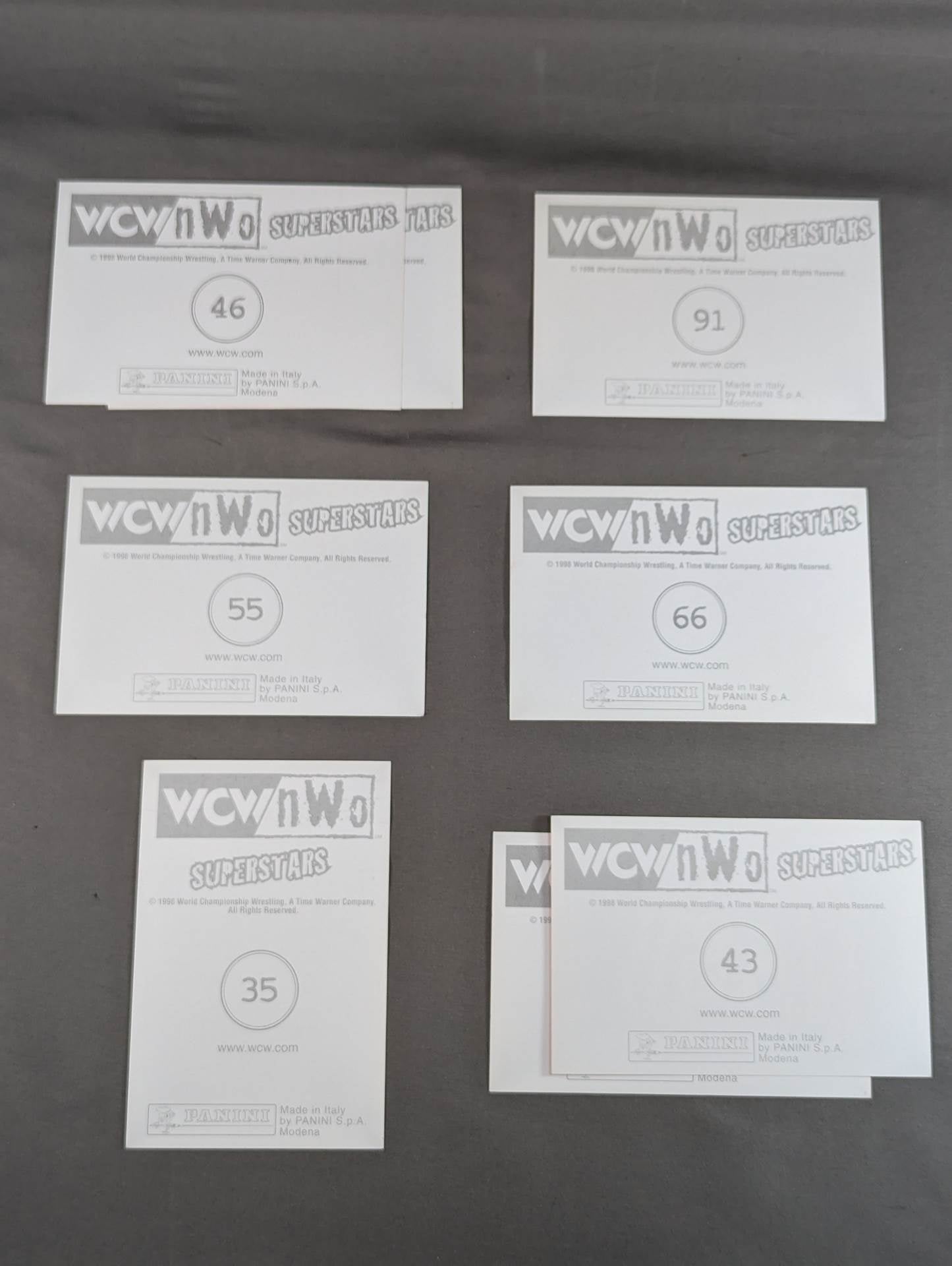 WCW fighters Logo Postcard Set