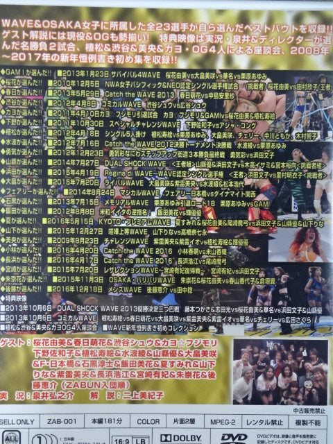 【桜花由美 直筆サイン入り】プロレスリングWAVE10年の歩!! 選手が選んだベストバウト!!
