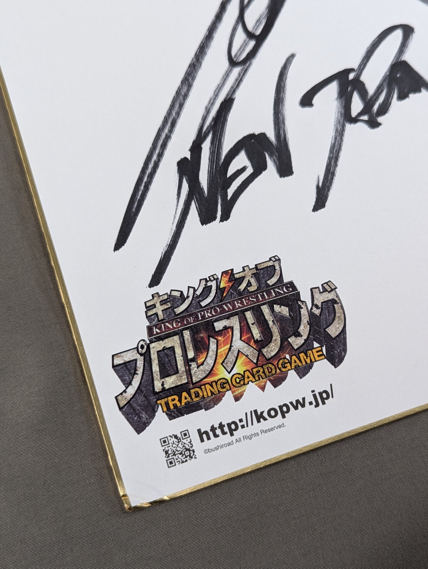 BUSHI (King of Pro-wrestling only) Shikishi ( Autograph board ) )