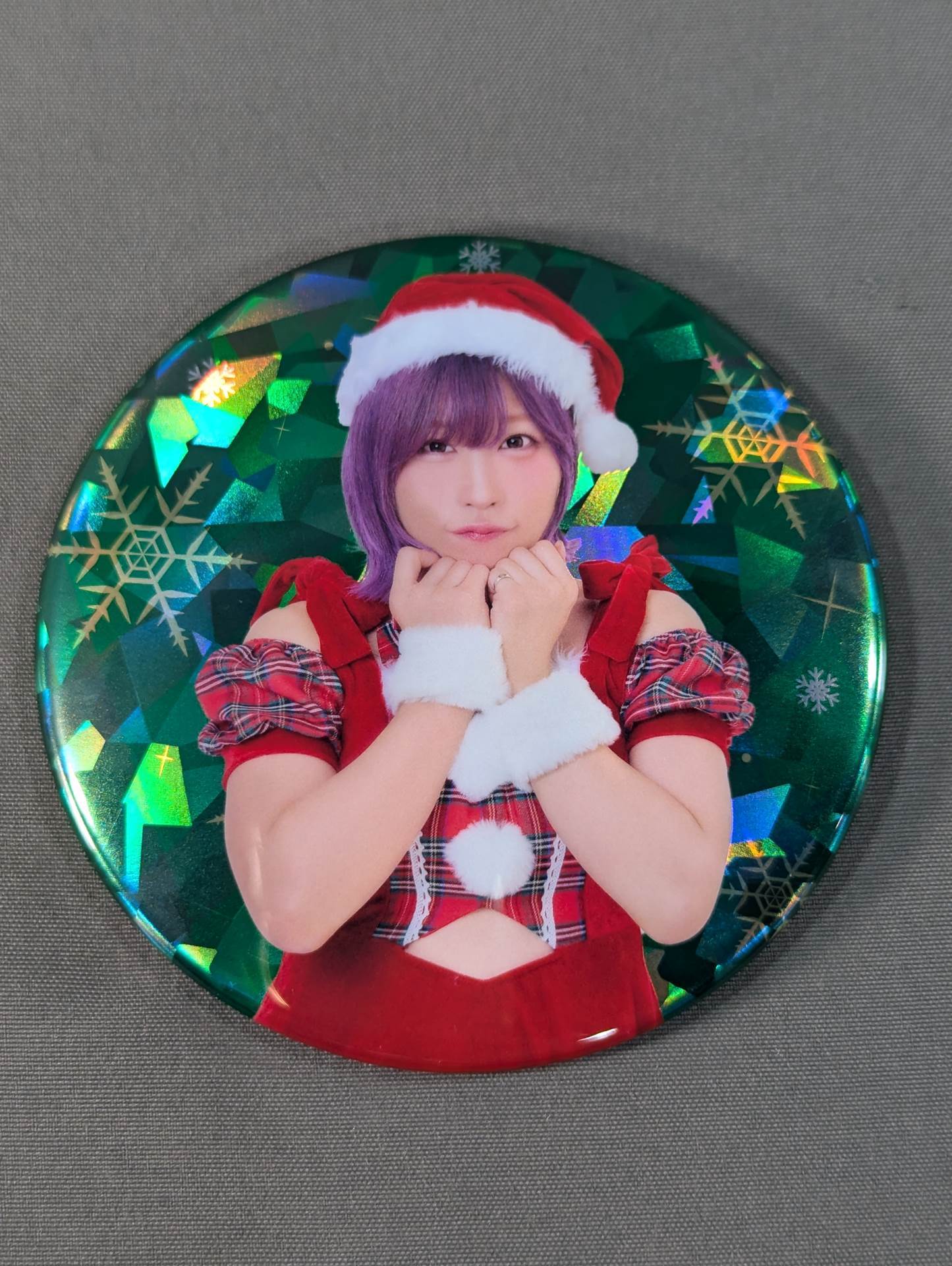 Tam Nakano Christmas Hologram Random PinBack button