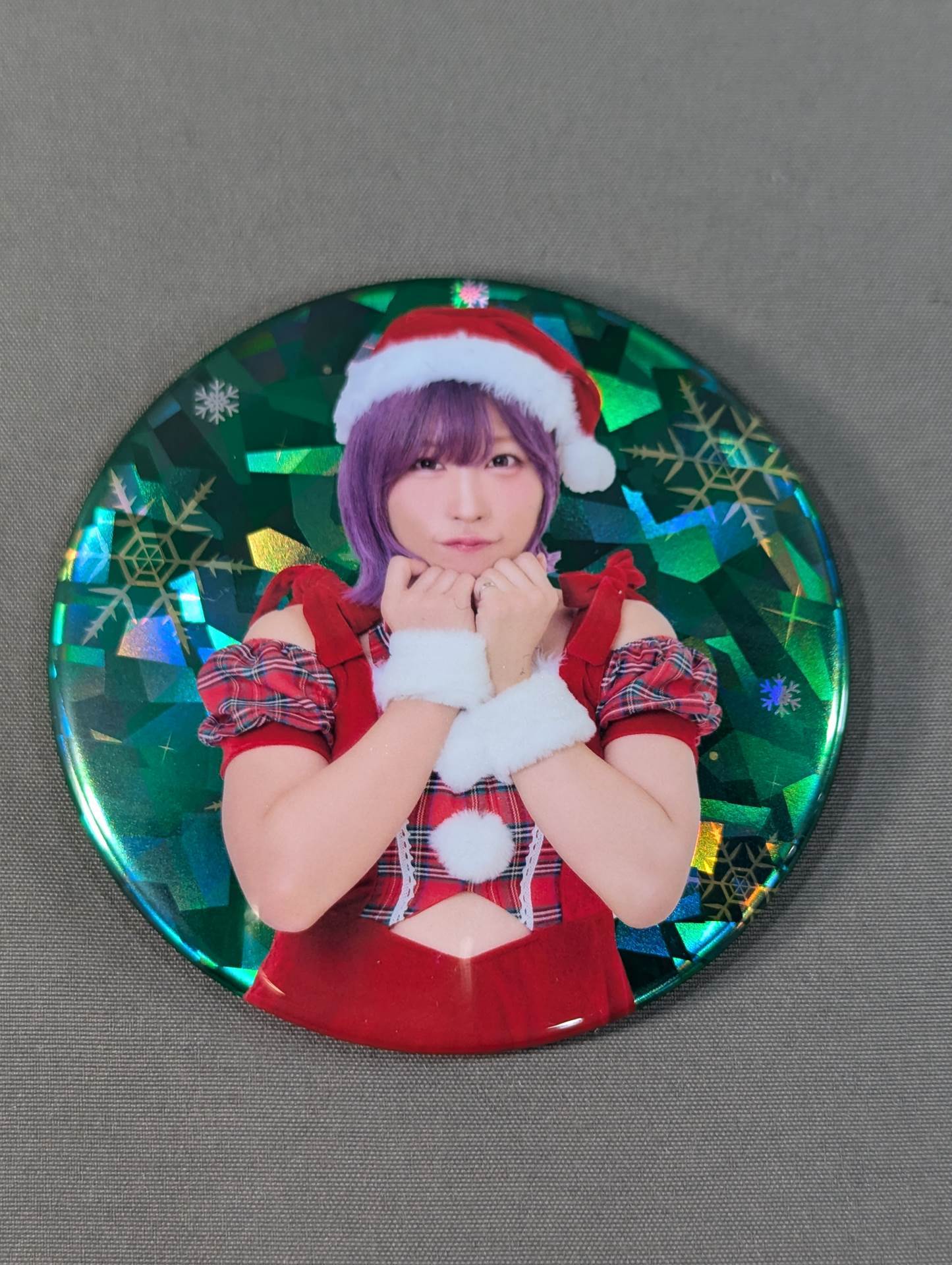 Tam Nakano Christmas Hologram Random PinBack button