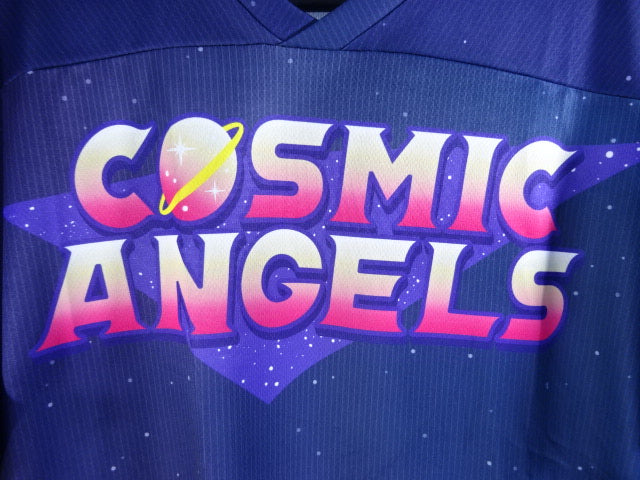 COSMIC ANGELS ドライメッシュ ユニットTシャツ(ネイビー)