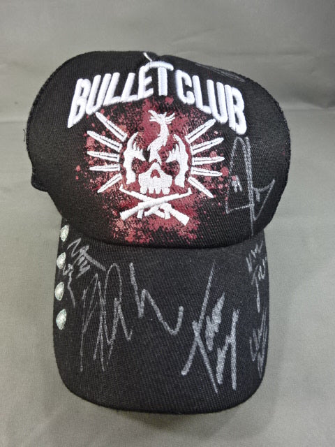 ★7 fighters hand signed autograph ★ BULLET CLUB "ARISING" Studded Mesh Cap