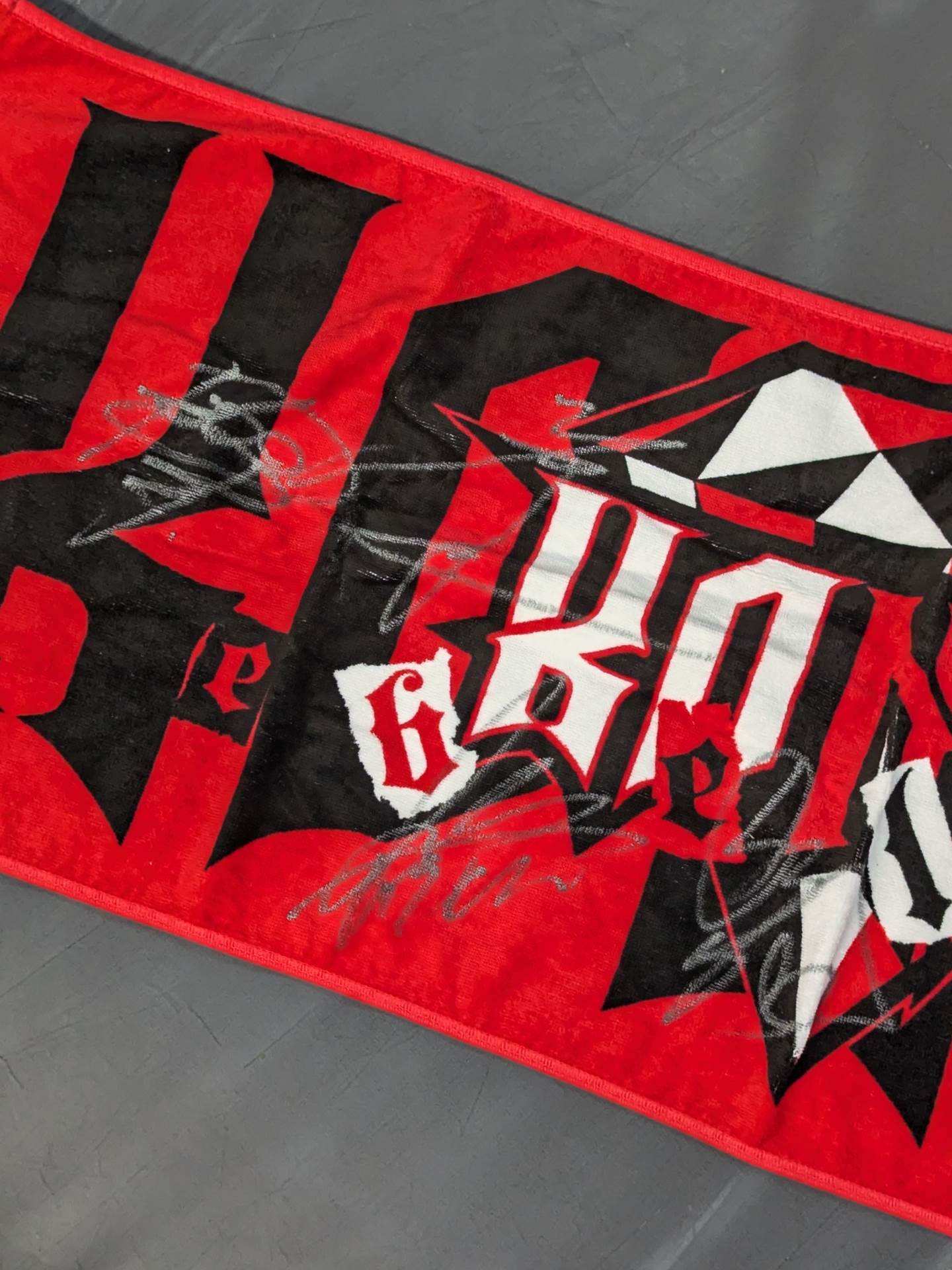 【7 peoplehand signed autograph 】Kongo Sports Towel