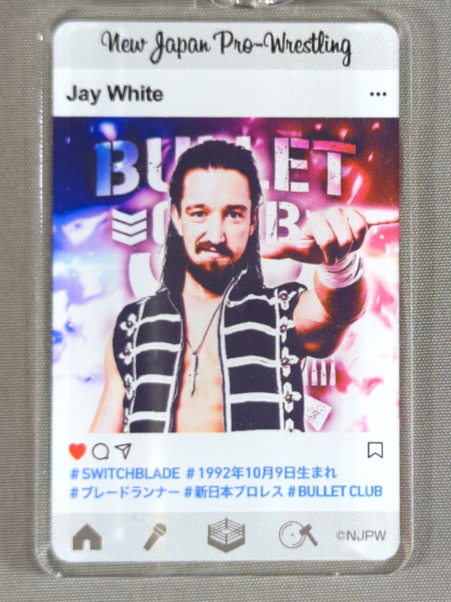 ★ New Japan Pro Wrestling Lottery 2020★ Jay White Acrylic Keychain