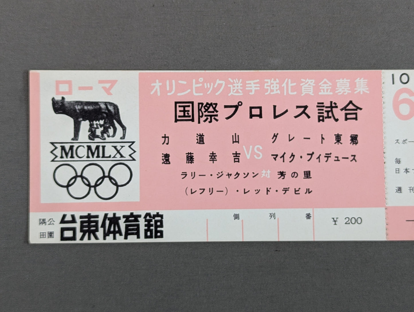 【All tickets】59 international Pro Wrestling matches