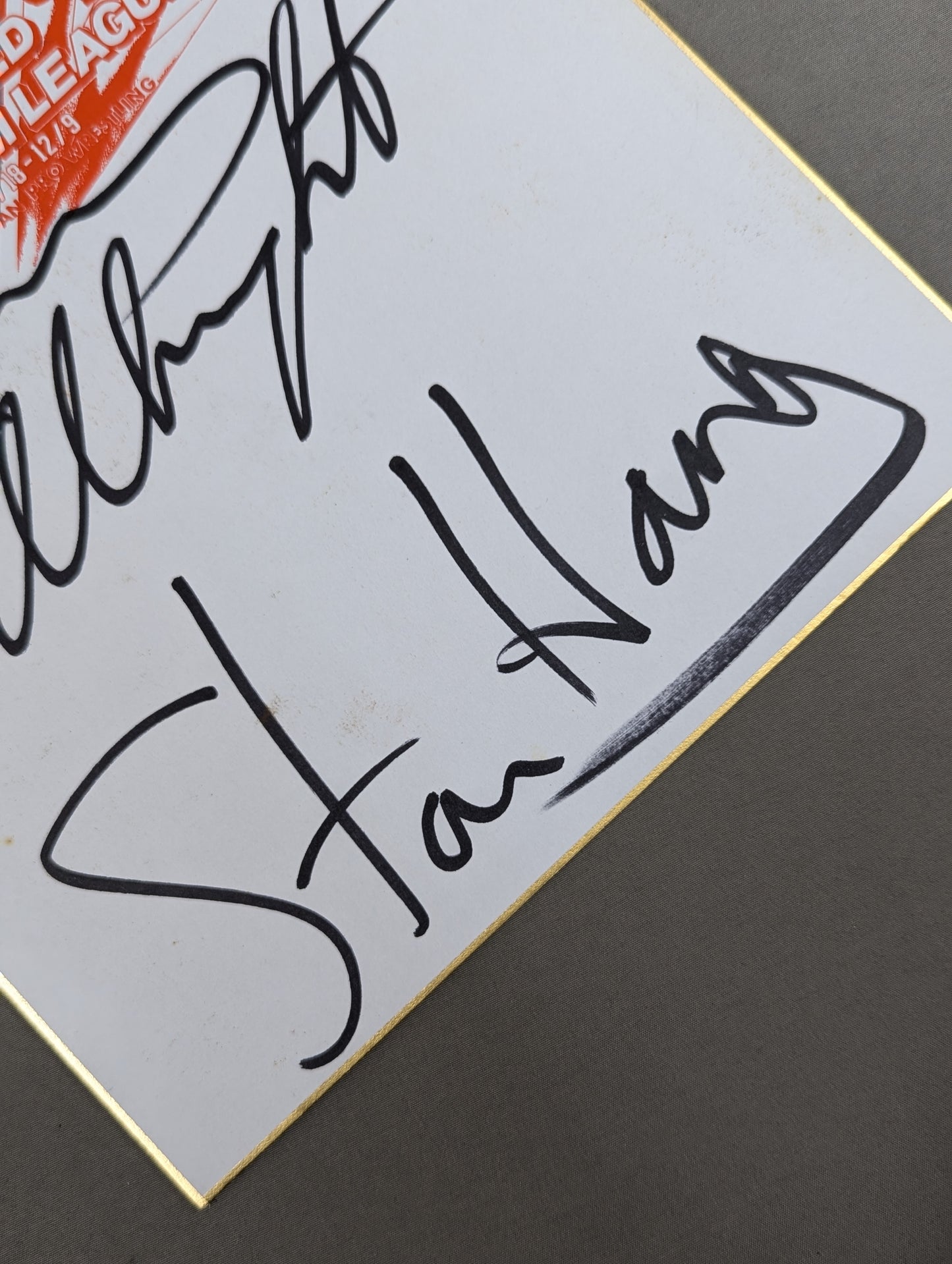 Stan Hansen and Gary Albright (95 Real World Tag League ) Shikishi ( Autograph board ) )