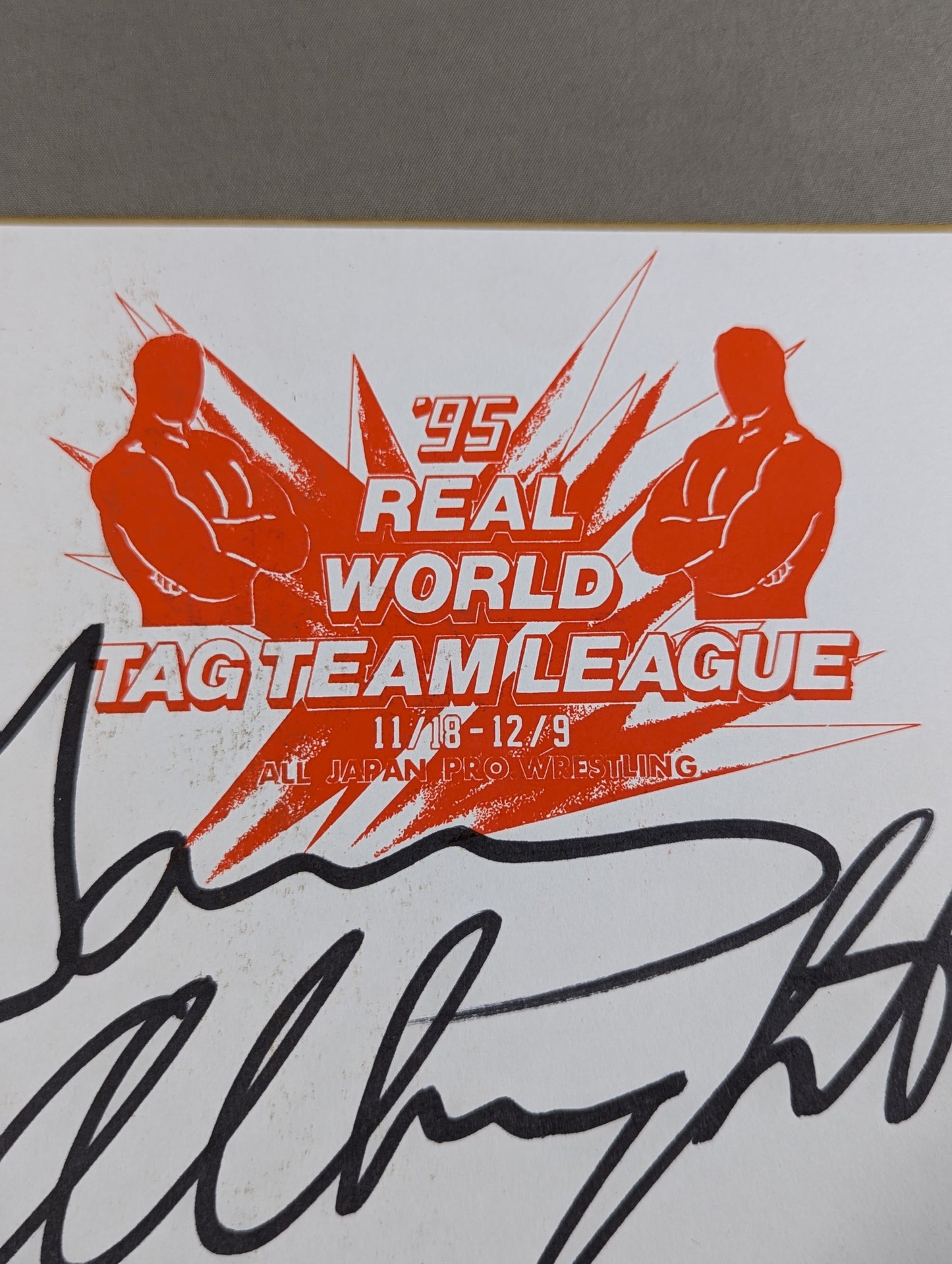 Stan Hansen and Gary Albright (95 Real World Tag League ) Shikishi ( Autograph board ) )