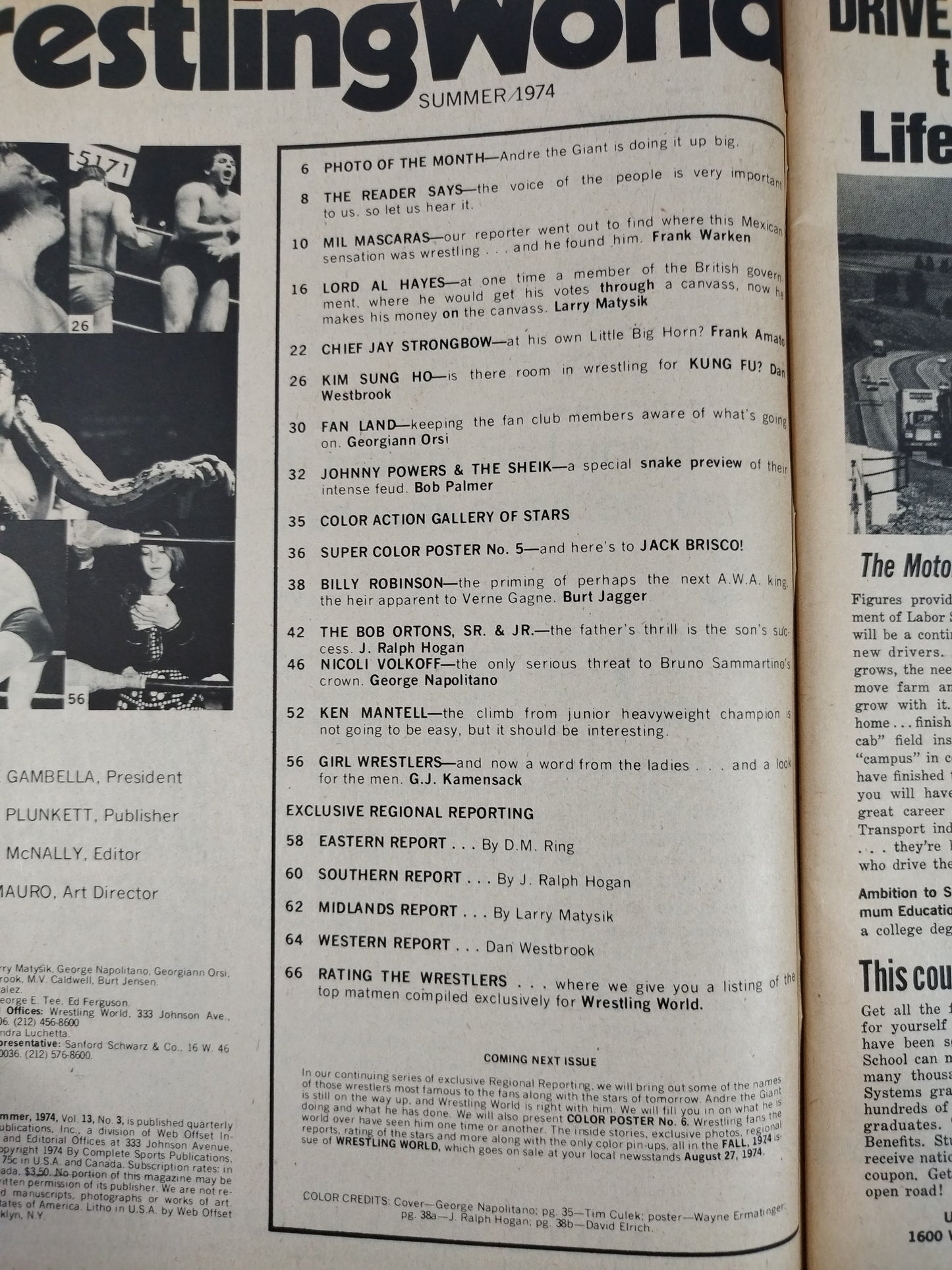 Wrestling WORLD 1974 SUMMER