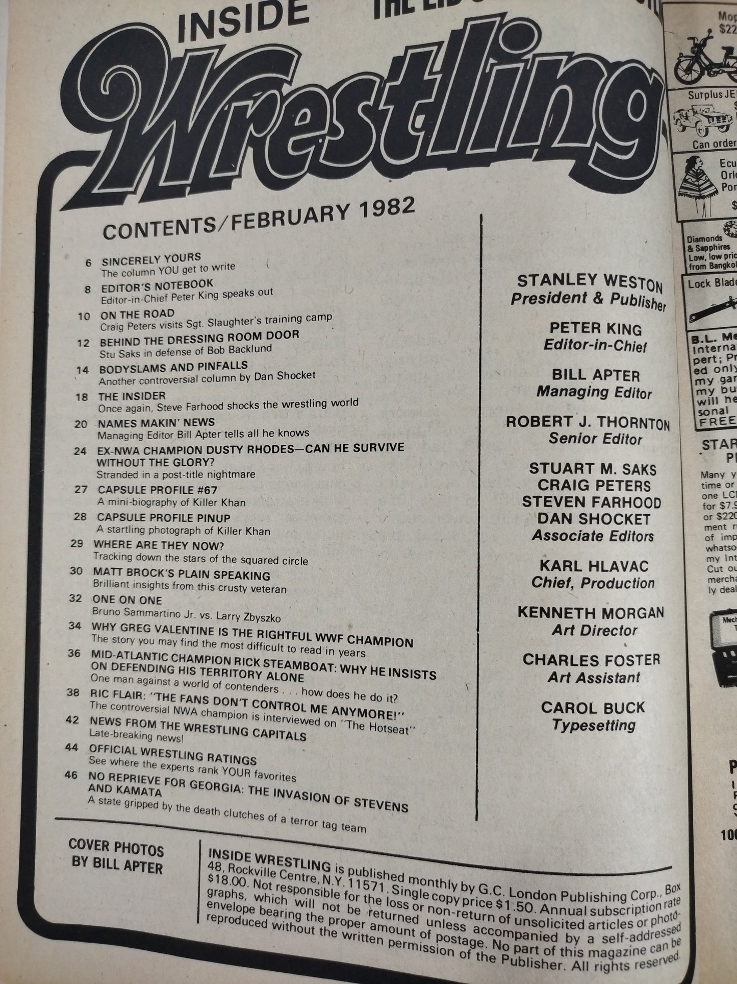 Inside Wrestling, February 1982