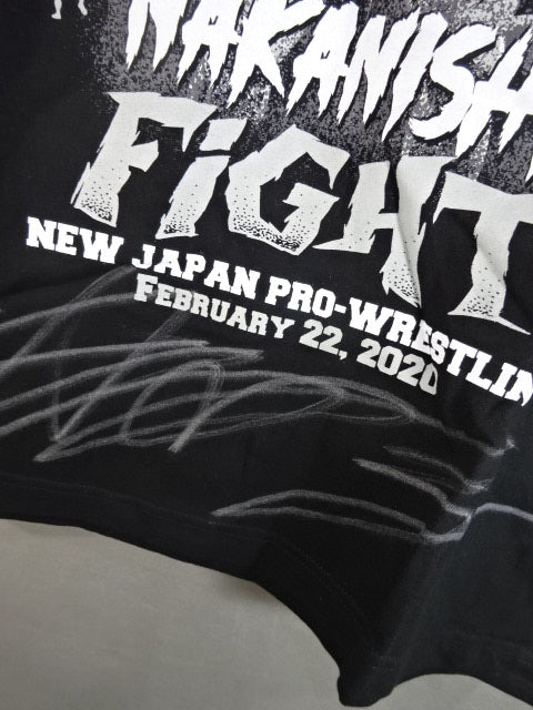 【hand signed autograph】 Manabu Nakanishi "YAJIN LAST FIGHT" T-shirt