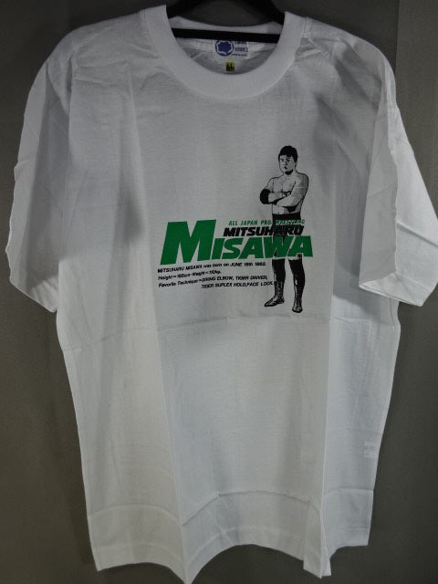 三沢光晴「MITSUHARU MISAWA」イラスト Tシャツ② – 闘道館 