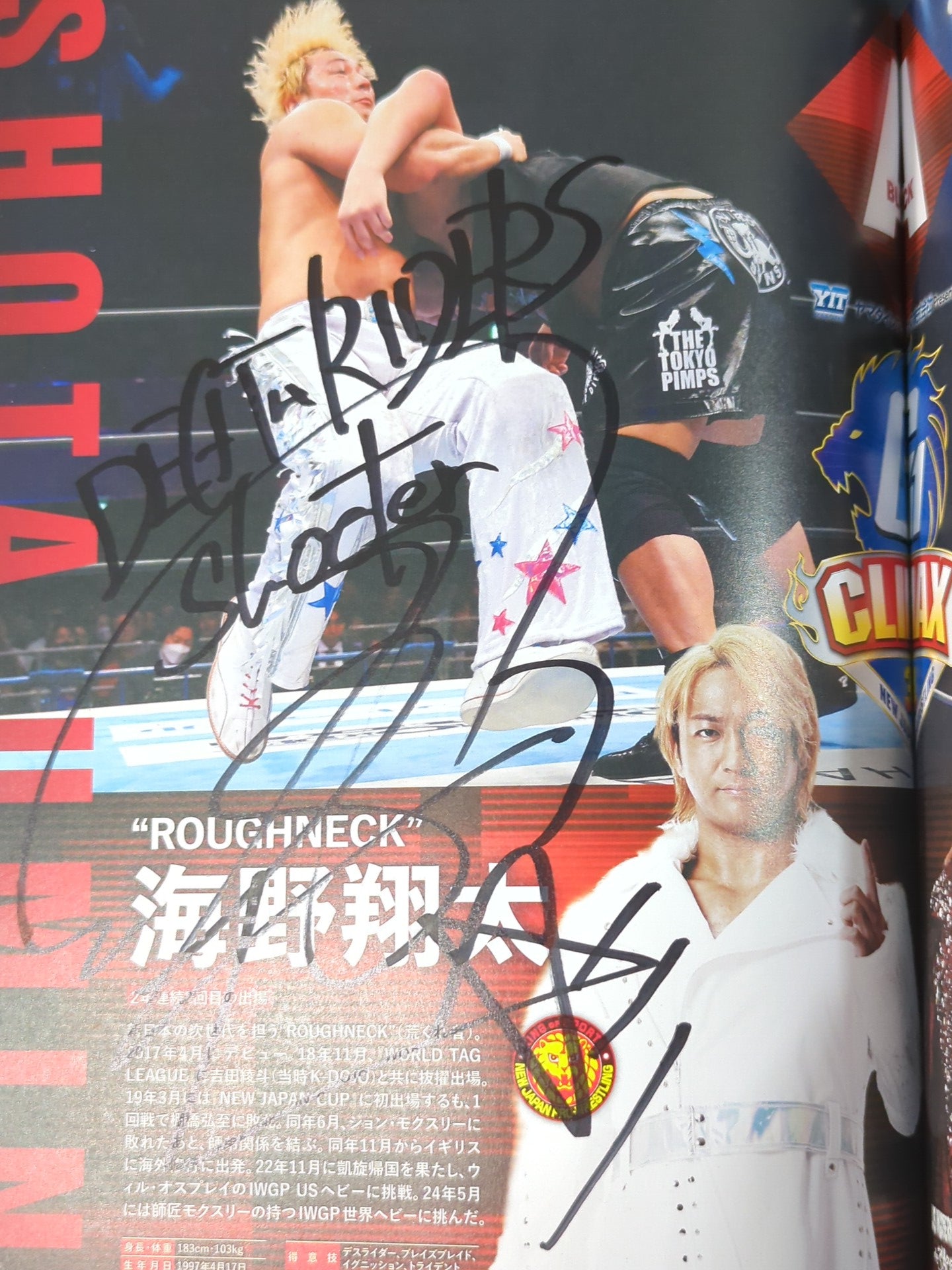 【19選手直筆サイン入り】G1 CLIMAX 34 / G1クライマックス34