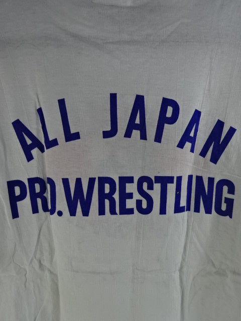 【Giant Baba hand signed autograph 】ALL JAPAN PRO. Wrestling 20th Anniversary T-shirt