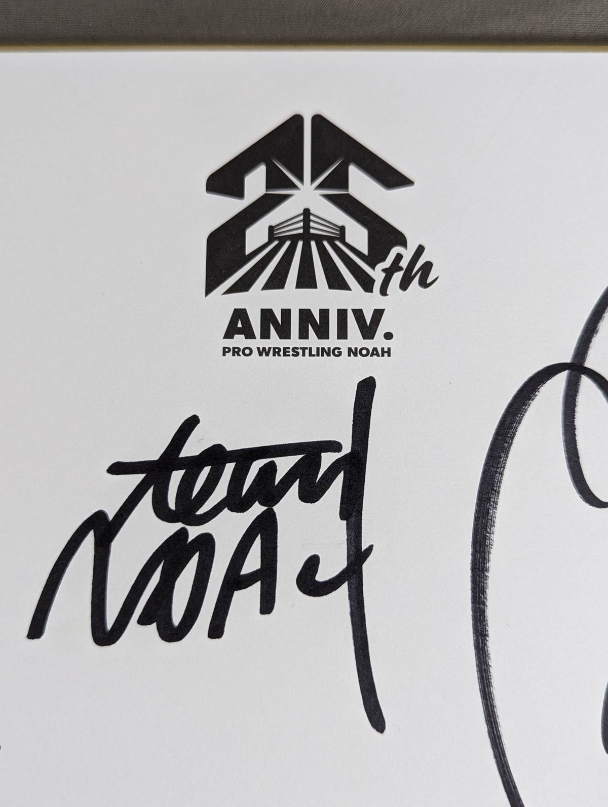 ★TEAM NOAH★ 4 fighters note (NOAH 25th anniversary) Shikishi ( Autograph board ) )