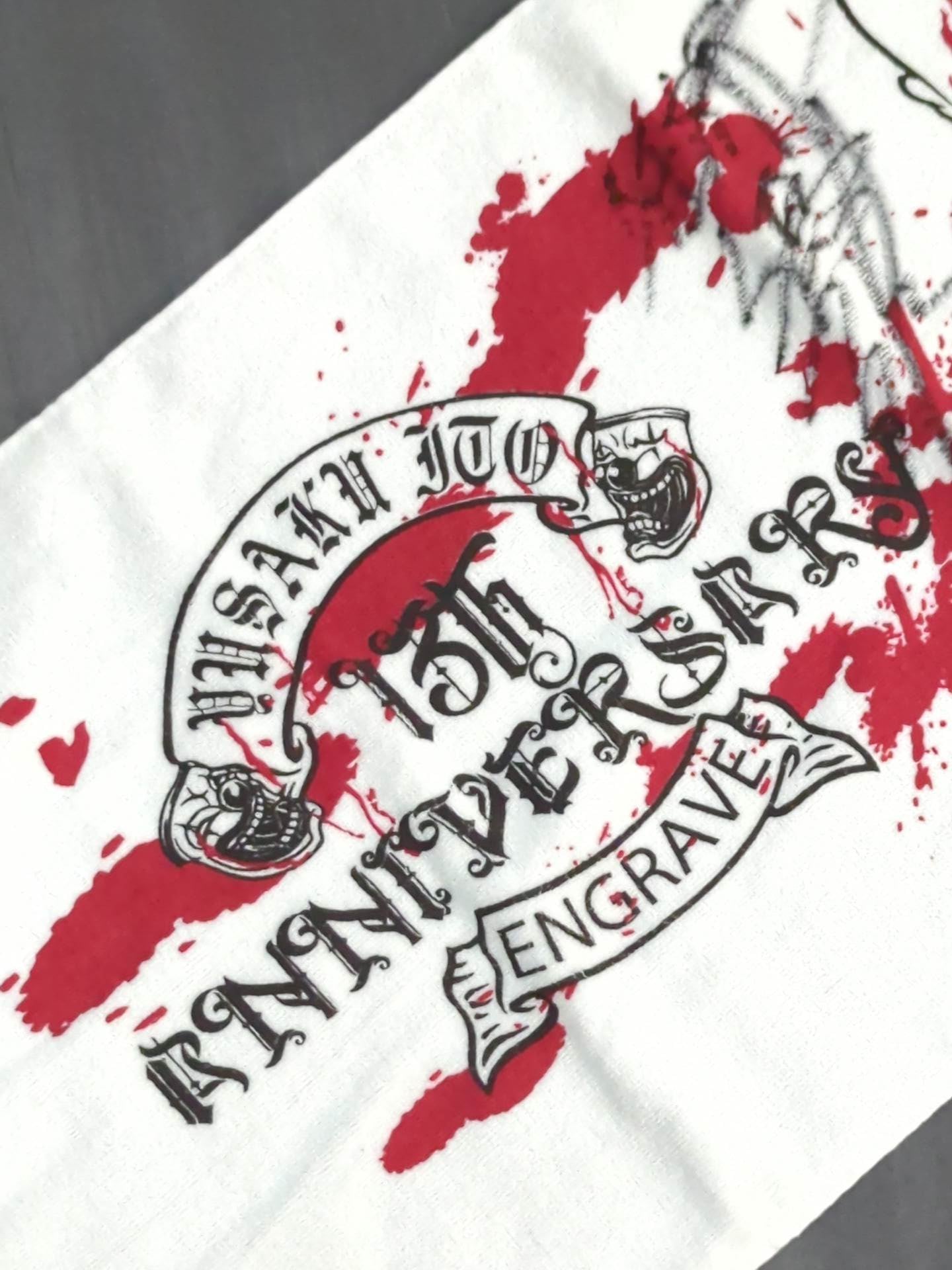 【hand signed autograph】 Yusaku Ito "#最初から血まみれ" Face Towel
