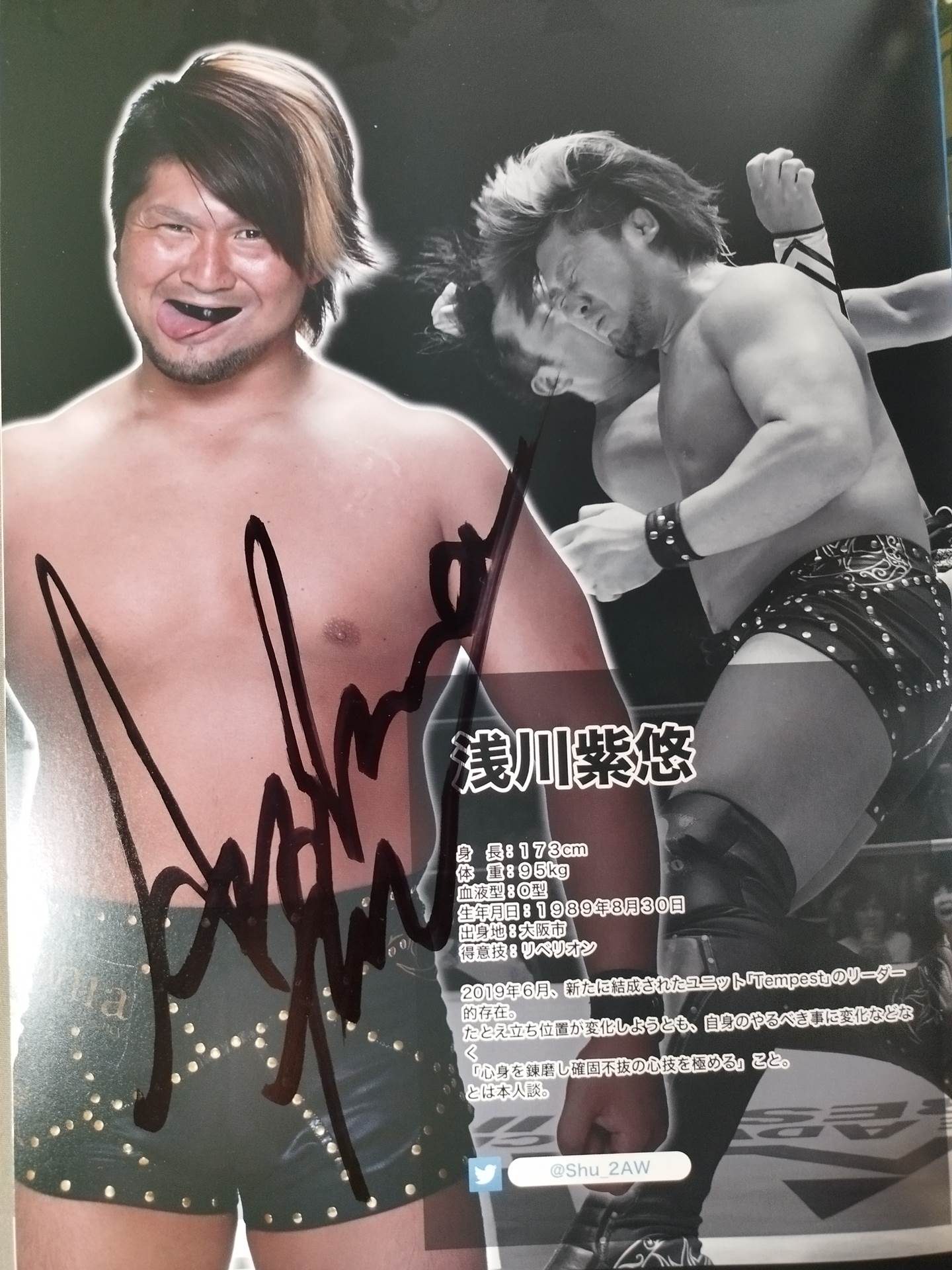 [6 fighters hand signed autograph 】2AW OFFICIAL GUIDE BOOK 2019