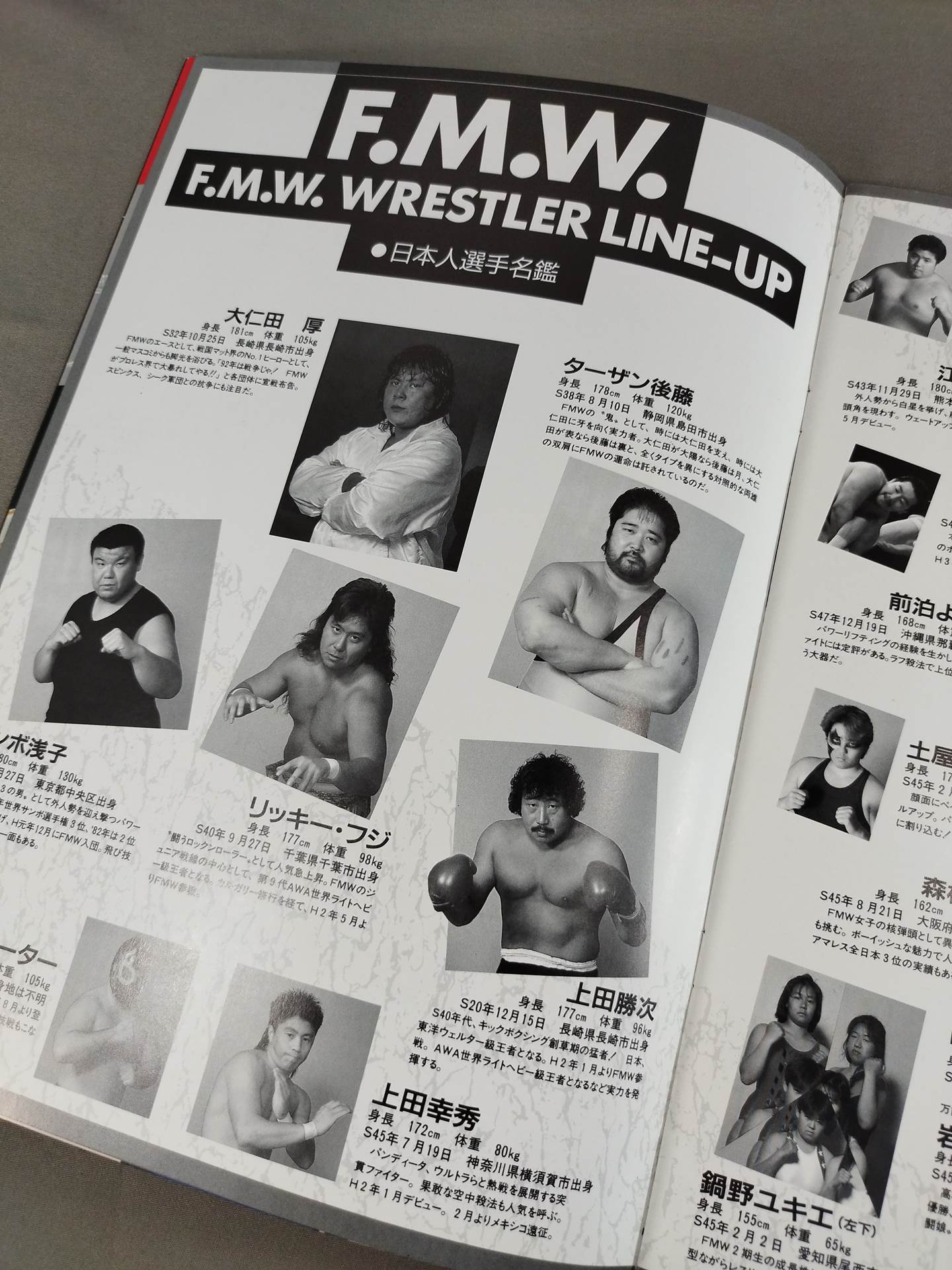 F.M.W. OFFICIAL GUIDE BOOK 1992