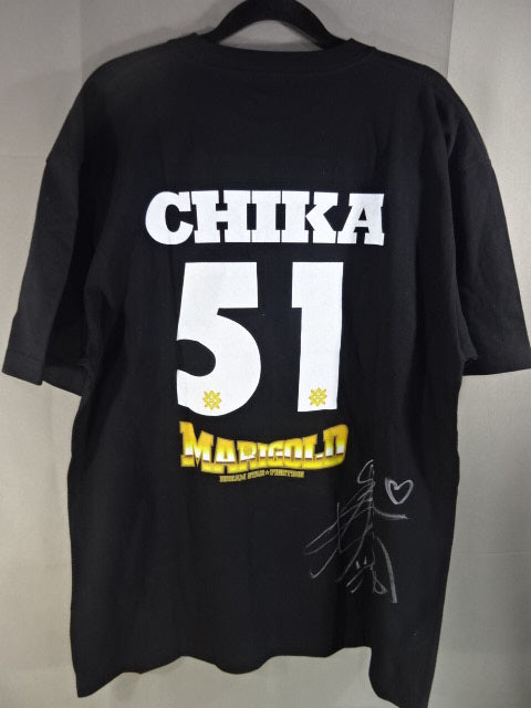 【直筆サイン入り】マリーゴールド 後藤智香 #51 背番号 Tシャツ(ブラック)