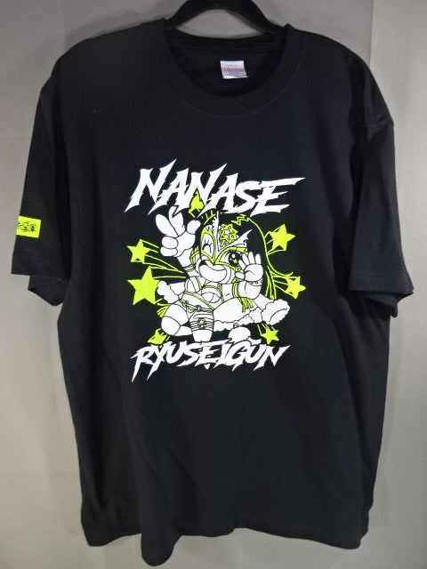 【直筆サイン入り】七星 イラスト Tシャツ①(ブラック)