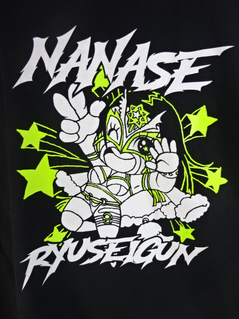 【直筆サイン入り】七星 イラスト Tシャツ①(ブラック)