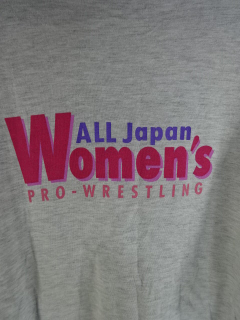 All Japan Women\'s Women's Pro Wrestling AUTHENTIC T-shirt (1) (Gray)