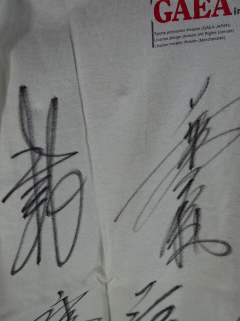 ★10 fighters hand signed autograph ★ GAEA http://www.gaea-inc.com T-shirt