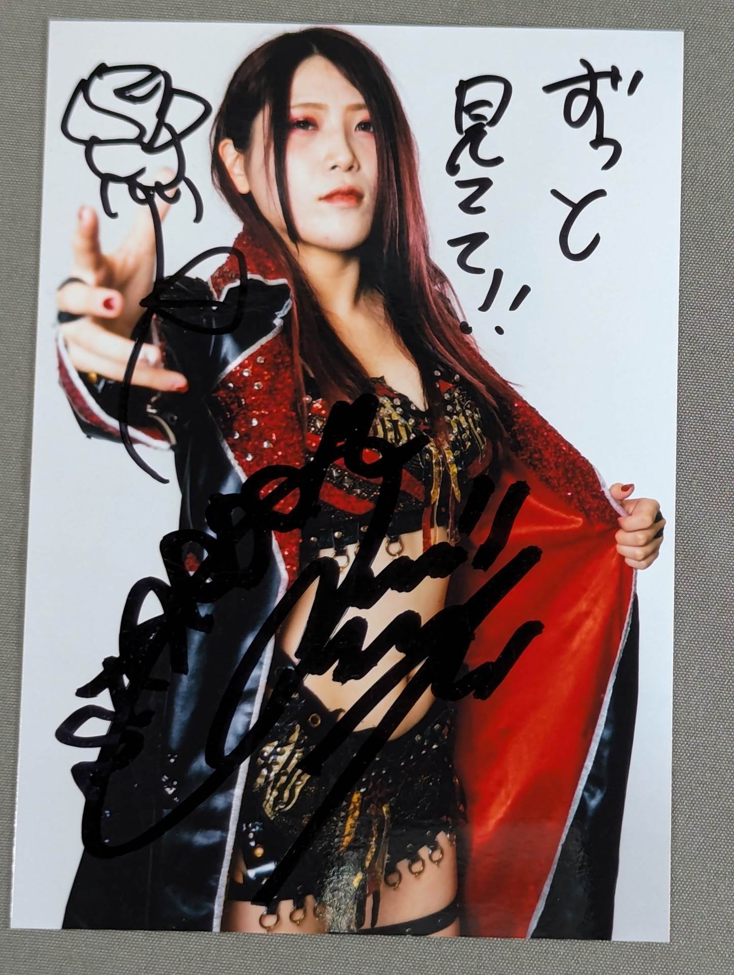 林下詩美 直筆サイン入り ブロマイド(A-1)